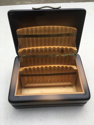 Vintage Wooden Cigarette Little Cigars Dispenser Box Holder 3 Trays Mcm