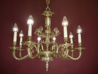 Silver Nickel Empire Chandelier Old Vintage Ceiling Lightings 8 L Brass Home