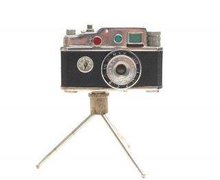 Vintage Kkw K.  K.  W.  Automatic 35mm Camera Table Lighter And Tripod Occupied Japan