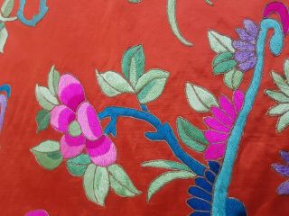 Long Antique Chinese Hand Embroidery Qing Dynasty Panel 416x65cm 4