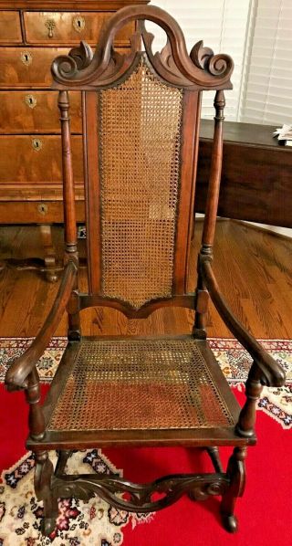 Antique 18th Century William & Mary Caned Chair - Available