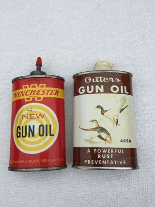 Vintage Winchester Gun Oil 3 Oz.  Can,  Outers Gun Oil 3 Oz Can.