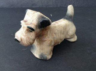 Vintage Sealyham Terrier Dog Puppy Figurine Porcelain 5 " L X 3 " H