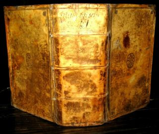 1587 Holy Bible Geneva Beza Fine Binding French Vellum Gauffered Antique Psalms