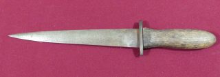 Antique Bowie Knife Arkansas 17 Stamped On Blade Wood Pommel Oal 16 "