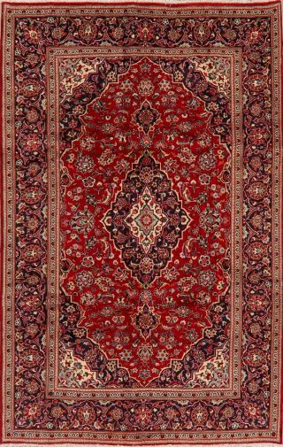 Vintage Medallion Hand - Knotted Floral Ardakan Area Rug Wool Oriental Carpet 7x10