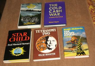 Set of 16 SIXTEEN Vintage SCIENCE FICTION BOOKS of the 1970s HC DJ First Edition 2