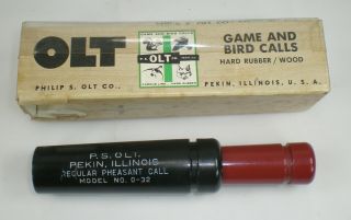 Vintage P.  S.  Olt Model No.  0 - 32 Pheasant Call