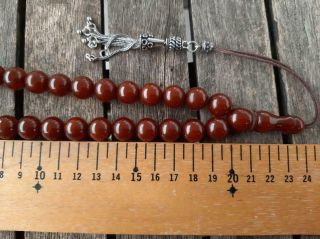 Antique German Faturan Rosary Islamic Prayer 33 Beads Misbaha Tasbih 59,  1grm Old 3