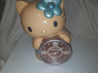 Large Rare Vtg Hello Kitty Alarm Clock Sanrio Made In Japan 11 " Tall Talks And
