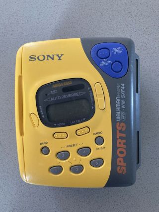 Sony Wm - Sxf44 Sports Walkman Am/fm Cassette Vintage Player Only