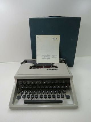 017 - Vintage Olivetti Dora Typewriter With Case For Repair