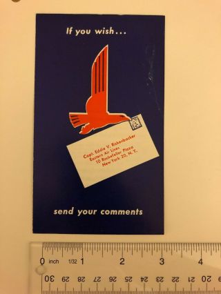 Vintage Eastern Airlines Air Lines Safety Comfort Brochure English Spanish