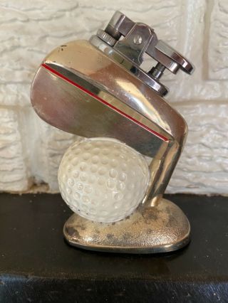 Vintage Table Lighter Comoys Of London Butane Golf Club Ball 2