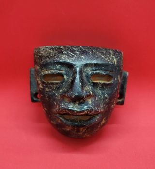 Pre - Columbian Teotihuacan Stone Mask From Mexico.  Ca.  650 Ad.