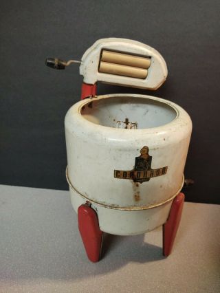 Vintage Wolverine Coronado Tin Toy Wringer Washer Washing Machine