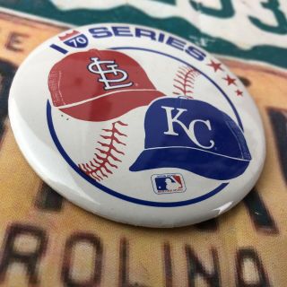 Vintage I - 70 1985 World Series St Louis Cardinals Kansas City Royals Button