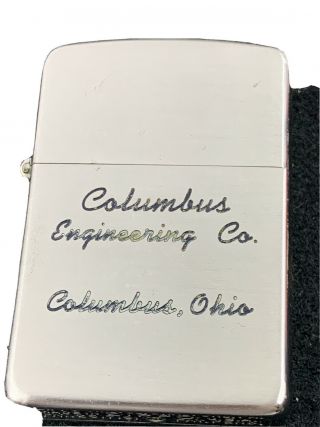 1954 - 55 Zippo Lighter - Columbus Engineering Company - Columbus Ohio