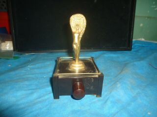 Vintage Dunhill Silent Flame Table Lighter - Art Deco Lady
