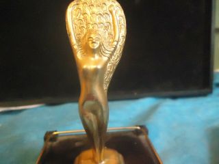 Vintage Dunhill Silent Flame Table Lighter - Art Deco Lady 3
