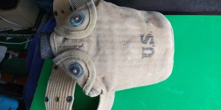 Vintage,  U.  S Army 1942 Canteen.  Probably In The Trenches.  With Belt.