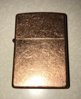 2003 Zippo Solid Copper Lighter With Insert Never Fired