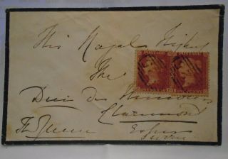 Stamp & Envelope With Wax Seal 1869 July (queen Of England) To Claremont Esher,