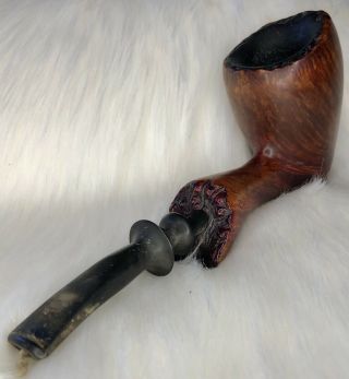 Vintage Knute of Denmark Tobacco Smoking Pipe Estate Hand Carved 2