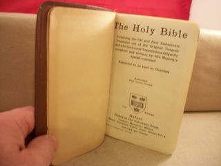 Vintage Oxford Holy Bible King James Version Printed On India Paper In Great Bri
