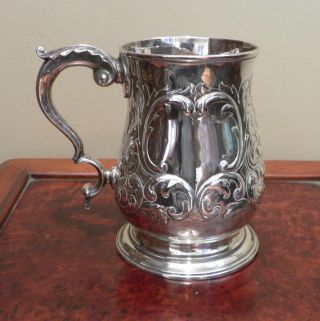 Georgian Sterling Silver Baluster Mug Tankard London 1767 328 Grams