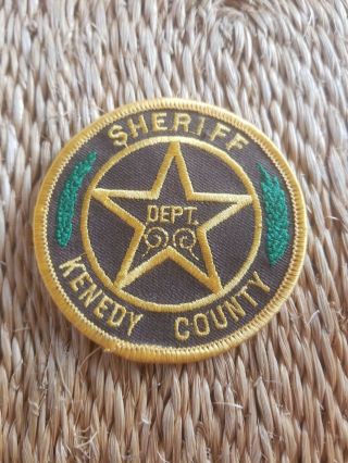 Vintage Kenedy County Sheriff Dept Patch State Of Texas Department