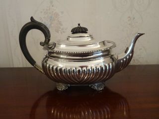 Good Antique,  George V,  English Sterling Silver Teapot,  Barker Bros. ,  Chester