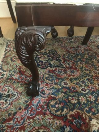 Thomasville Dining Room Chairs Mahogany Chippendale Claw Ball And Claw Set Of 6 3