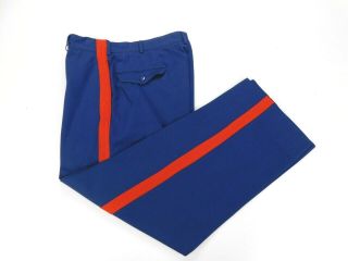 Vintage Usmc Us Marine Dress Blue Red Gabardine Wool Trouser Pants 31 X 29