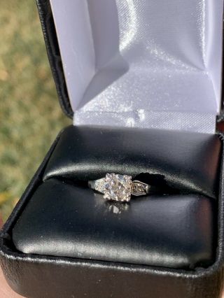 Antique Art Deco Platinum Diamond Engagement Ring 3