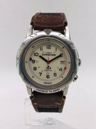 Vintage Timex Expedition Indiglo Alarm Watch - Rotating Bezel - Battery.