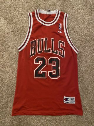 Vintage Champion Michael Jordan 23 Chicago Bulls Jersey Size 40