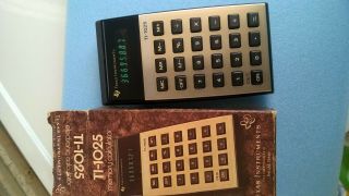 Vintage Calculator Texas Instruments Ti - 1025 Green Led 70 