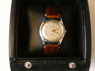 J.  W.  Benson Gents Stainless Steel Automatic Wrist Watch Circa 1960 