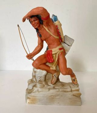 Vintage Ski Country Whiskey Mini Decanter Look Out Indian 1978 Kentucky Straight