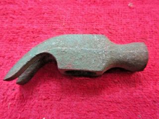 Antique Vintage Small Green Claw Hammer Head Tool