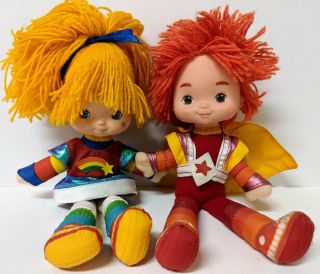 Vintage 10 " Rainbow Brite & Red Butler Dolls 1983 Hallmark Mattel