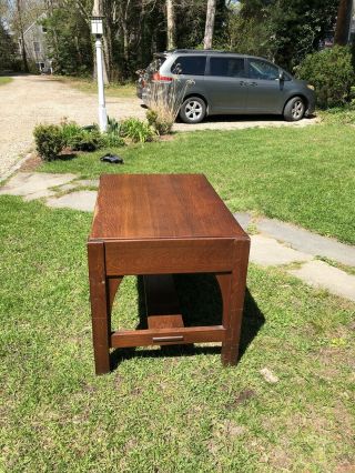 Fine Signed Limbert Arts and Crafts Mission Oak Library Table Desk Cape Cod 3
