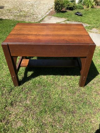 Fine Signed Limbert Arts and Crafts Mission Oak Library Table Desk Cape Cod 6