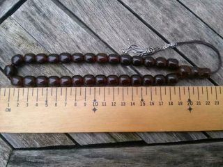 Antique German Faturan Rosary Islamic Prayer 30 Beads Misbaha Tasbih 45grm Old 2