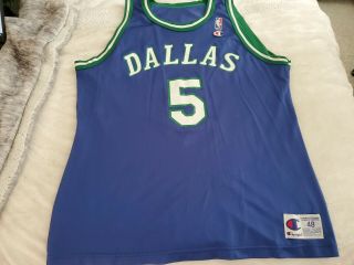 Vintage Jason Kidd 5 Dallas Mavericks Jersey - Champion Sz 48