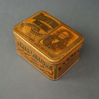 Vintage Tin Box Benton Mixture Smoking Tobacco Advertising