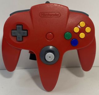 Vintage Nintendo 64 Controller Red Authentic N64 Loose Joystick Look