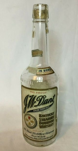 Vintage J.  W.  Dant Sour Mash Kentucky Straight Bourbon Whiskey Bottle Cork Stop