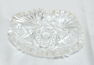 Clear Crystal Tray Plate Multiple Uses Vintage Star Of David